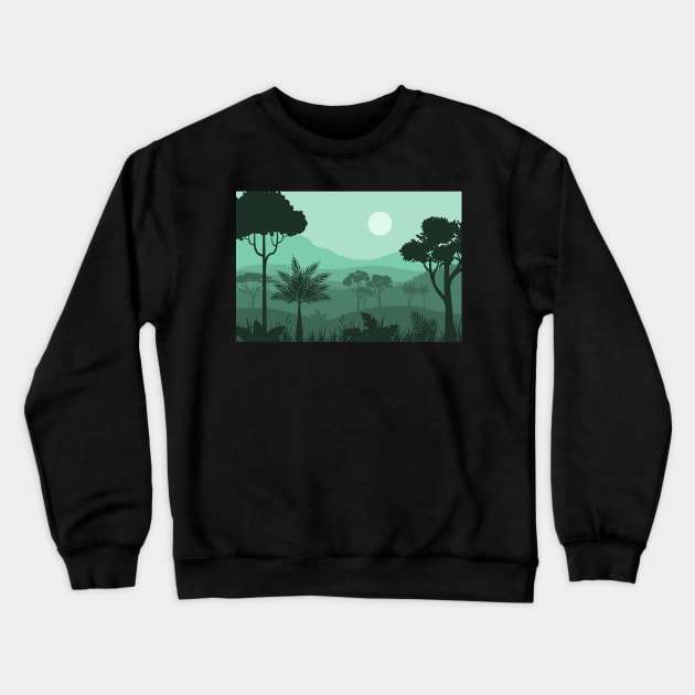 Forest Sprint Crewneck Sweatshirt by Rizaldiuk